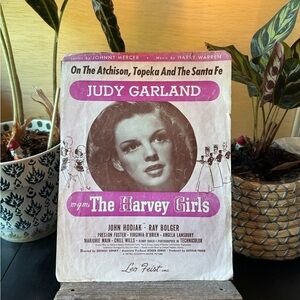 Vintage Harvey Girls 1945 Movie With Judy Garland Sheet Music